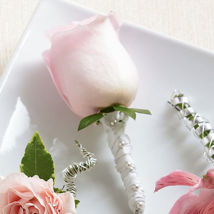 Pink Rose Boutonniere –  Heliconia Flowers Of Colombia, Cuddebackville NY