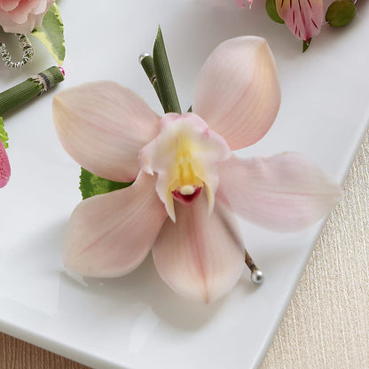 Pink Cymbidium Boutonniere –  Heliconia Flowers Of Colombia, Cuddebackville NY