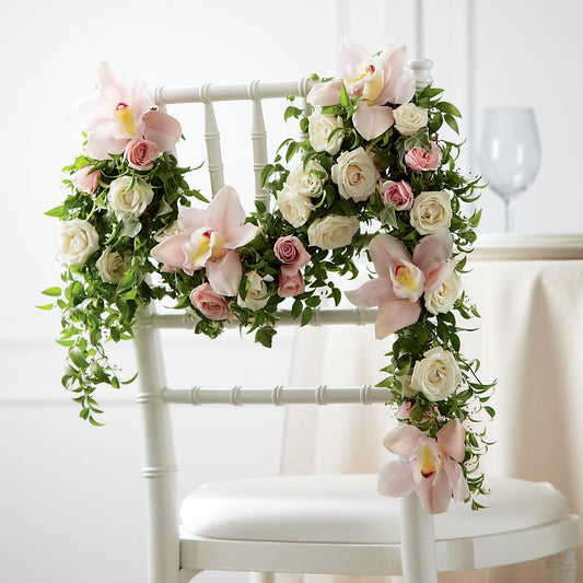 Orchid Rose Chair Décor –  Heliconia Flowers Of Colombia, Cuddebackville NY