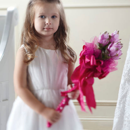 Sparkle Pink Flower Girl Bouquet –  Heliconia Flowers Of Colombia, Cuddebackville NY