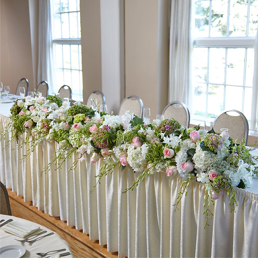 State of Joy Head Table Arrangement –  Heliconia Flowers Of Colombia, Cuddebackville NY