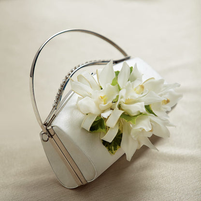 White Purse Decor –  Heliconia Flowers Of Colombia, Cuddebackville NY