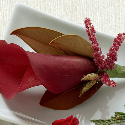 Red Calla Boutonniere –  Heliconia Flowers Of Colombia, Cuddebackville NY
