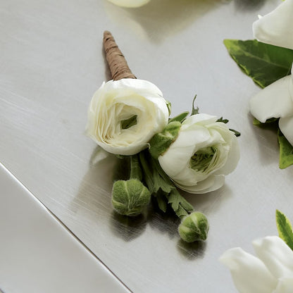 White Ranunculus Boutonniere –  Heliconia Flowers Of Colombia, Cuddebackville NY