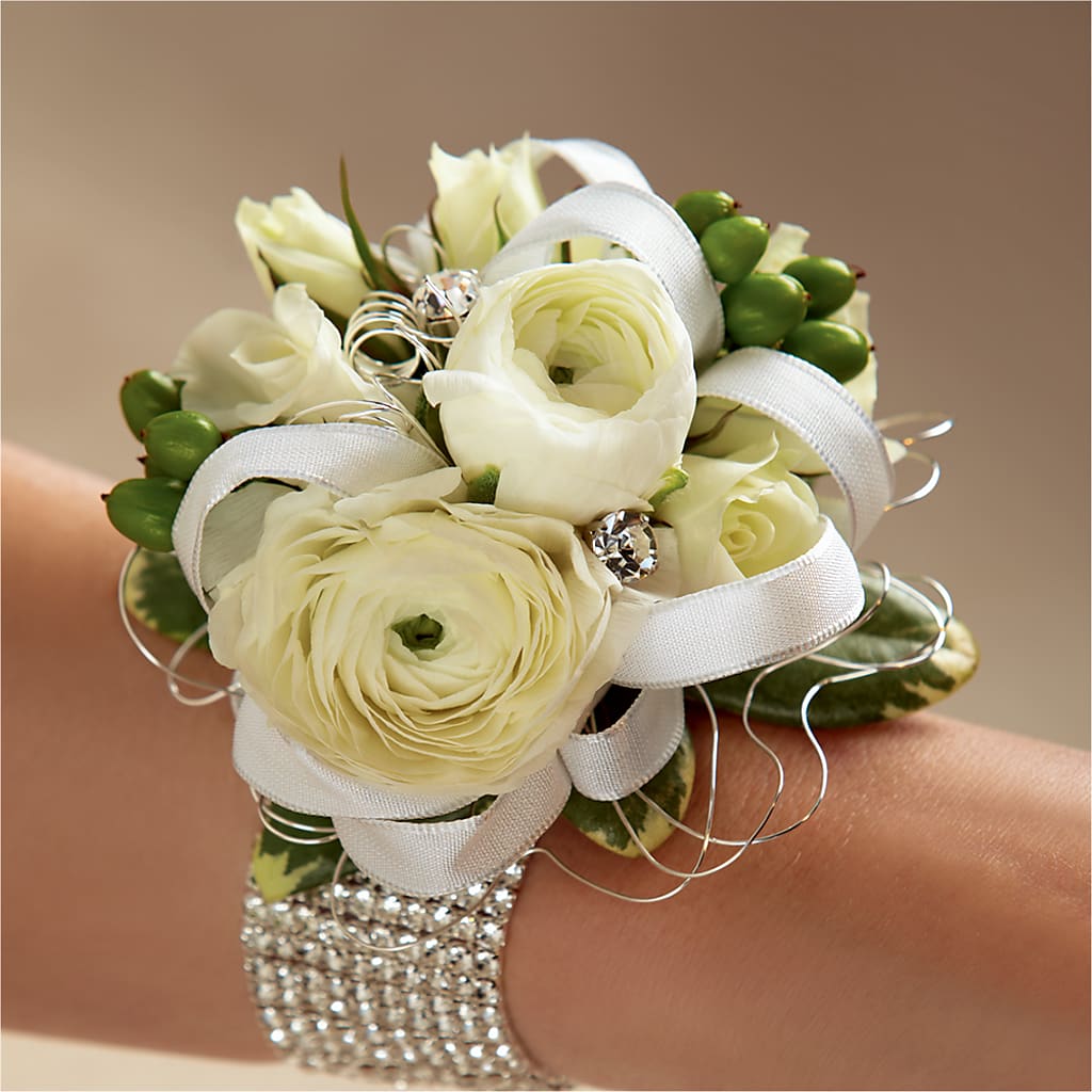 White Wedding Corsage –  Heliconia Flowers Of Colombia, Cuddebackville NY